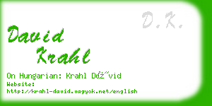 david krahl business card